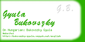 gyula bukovszky business card